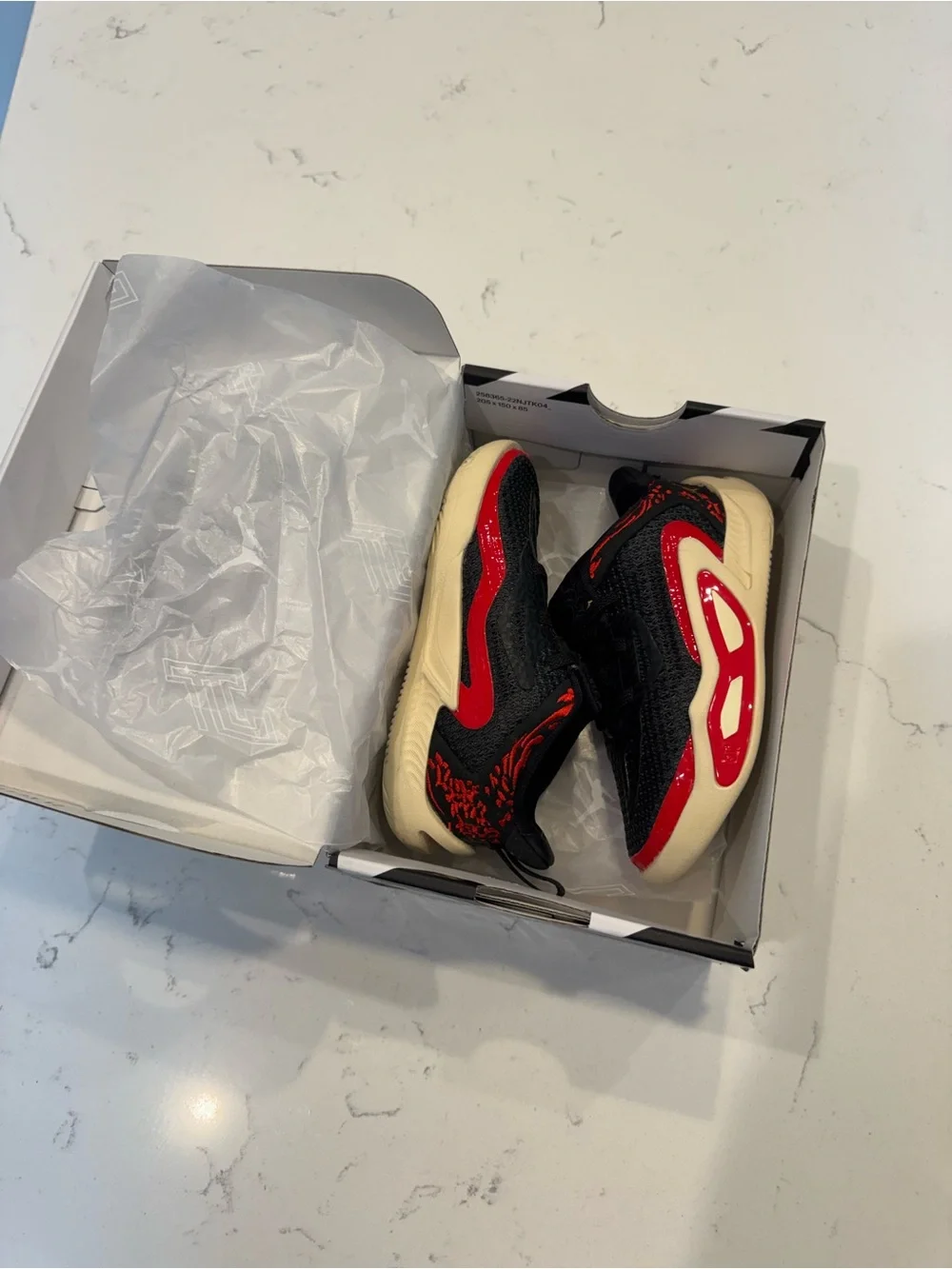 Jordan Tatum 1 GS Zoo Basketball Shoes Toddler Boys size 9C Black Red FJ4655-001